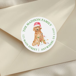 Weihnachtsweihe Weihnachtszeit - Rücksendeadresse Runder Aufkleber