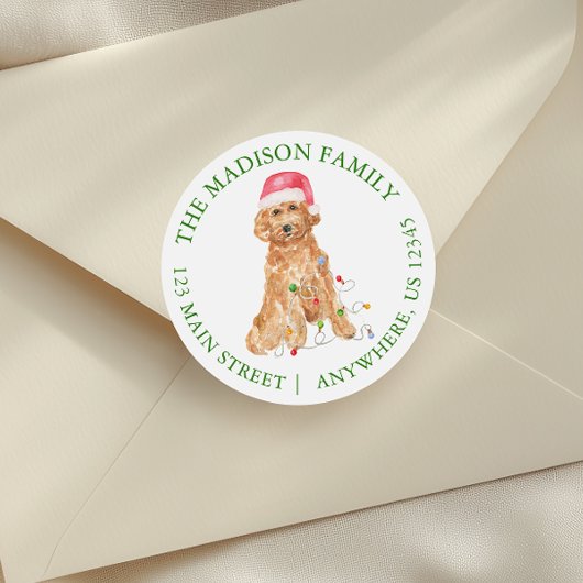 Weihnachtsweihe Weihnachtszeit - Rücksendeadresse Runder Aufkleber