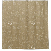 WeihnachtsWeihnachten Gingerbread Man and santa Duschvorhang (Vorderseite)