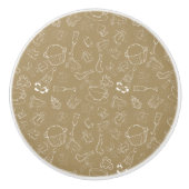 WeihnachtsWeihnachten Gingerbread Man and santa Keramikknauf (Vorderseite)