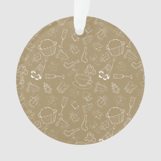 WeihnachtsWeihnachten Gingerbread Man and santa Ornament (Vorderseite)