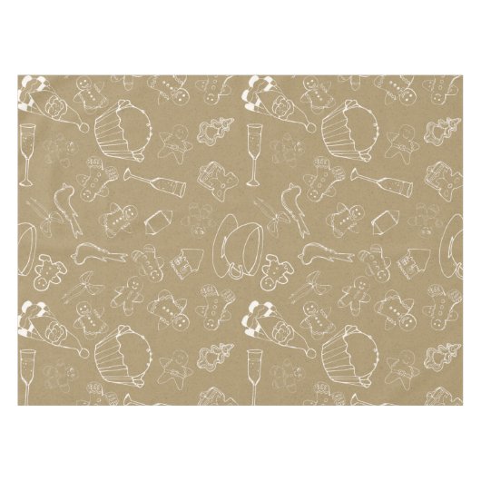 WeihnachtsWeihnachten Gingerbread Man and santa Tischdecke (Vorderseite (Horizontal))