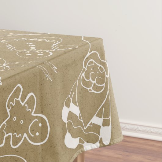 WeihnachtsWeihnachten Gingerbread Man and santa Tischdecke (Beispiel)