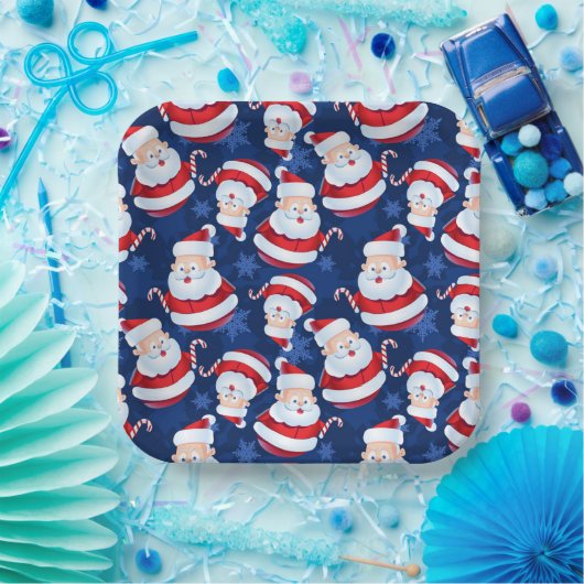 WeihnachtsWeihnachten mit Candy Cane und Schneeflo Pappteller (Party)