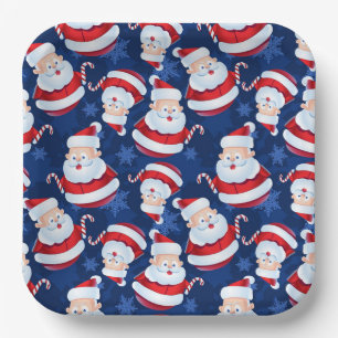 WeihnachtsWeihnachten mit Candy Cane und Schneeflo Pappteller