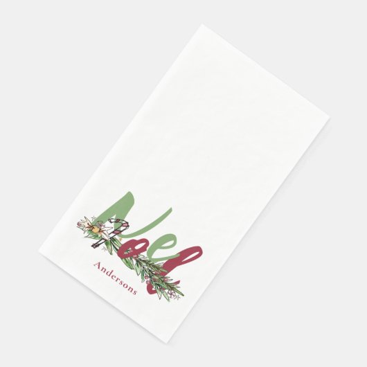 WeihnachtsWeihnachten Personalisiert Serviette (Ecke)
