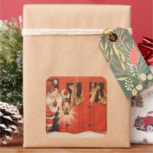 Weihnachtsweihnachtsaufkleber Quadratischer Aufkleber