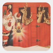 Weihnachtsweihnachtsaufkleber Quadratischer Aufkleber (Vorderseite)