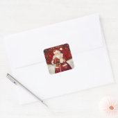 WeihnachtsWeihnachtsaufkleber Quadratischer Aufkleber (Umschlag)