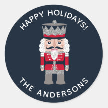 Weihnachtsweihnachtsaufkleber Red Black Nutcracker