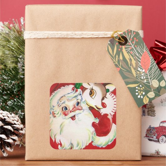 Weihnachtsweihnachtsbaum Quadratischer Aufkleber (Feiertag)