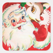 Weihnachtsweihnachtsbaum Quadratischer Aufkleber (Vorderseite)