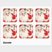 Weihnachtsweihnachtsbaum Quadratischer Aufkleber (Blatt)