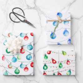 Weihnachtsweihnachtsbäume Geschenkpapier Set