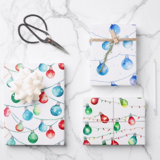 Weihnachtsweihnachtsbäume Geschenkpapier Set (Vorderseite)