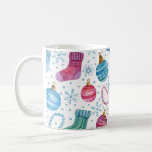 Weihnachtsweihnachtsbäume HandGezeichnet Muster Kaffeetasse