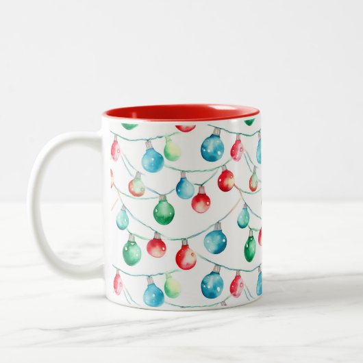 Weihnachtsweihnachtsbäume Zweifarbige Tasse (Links)