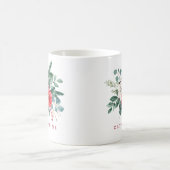 Weihnachtsweihnachtsbotanicals-Individuelle Name Kaffeetasse (Mittel)