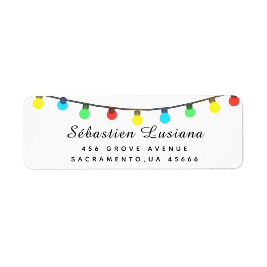 Weihnachtsweihnachtsbrillen-Rücksendeadresse (Vorne)