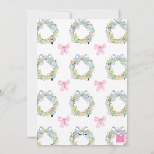 Weihnachtsweihnachtscreme Feiertagskarte (Rückseite)