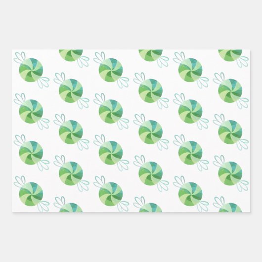 Weihnachtsweihnachtscreme - Geschenk Wraps Geschenkpapier Set (Vorderseite 3)