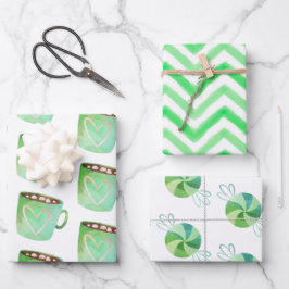 Weihnachtsweihnachtscreme - Geschenk Wraps Geschenkpapier Set