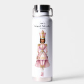 Weihnachtsweihnachtscreme Pink & Gold Trinkflasche (Rückseite)