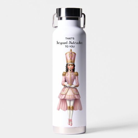Weihnachtsweihnachtscreme Pink & Gold Trinkflasche (Vorne)