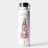 Weihnachtsweihnachtscreme Pink & Gold Trinkflasche (Rückseite)