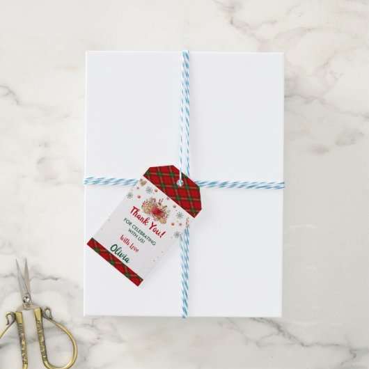 Weihnachtsweihnachtsfeier Geschenkanhänger (Mit Garn)