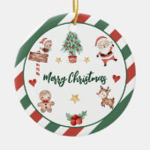 Weihnachtsweihnachtsfeier Keramik Ornament (Vorne)