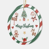 Weihnachtsweihnachtsfeier Keramik Ornament (Links)