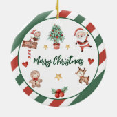 Weihnachtsweihnachtsfeier Keramik Ornament (Hinten)