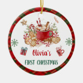 Weihnachtsweihnachtsfeier Keramik Ornament (Vorne)