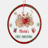 Weihnachtsweihnachtsfeier Keramik Ornament (Links)