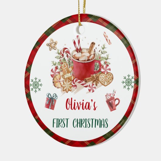 Weihnachtsweihnachtsfeier Keramik Ornament (Links)