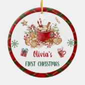 Weihnachtsweihnachtsfeier Keramik Ornament (Hinten)