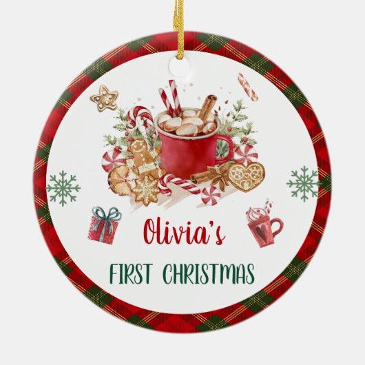 Weihnachtsweihnachtsfeier Keramik Ornament (Hinten)