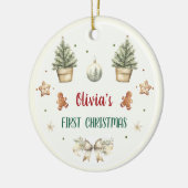 Weihnachtsweihnachtsfeier Keramik Ornament (Links)