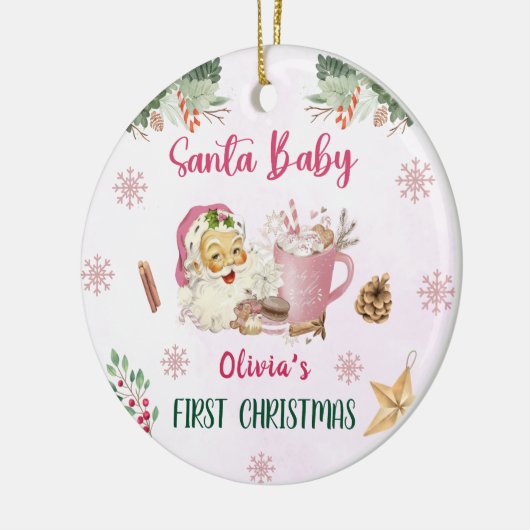 Weihnachtsweihnachtsfeier Keramik Ornament (Links)