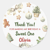 Weihnachtsweihnachtsfeier Runder Aufkleber (Vorderseite)