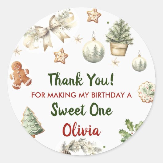 Weihnachtsweihnachtsfeier Runder Aufkleber (Vorderseite)