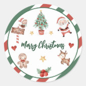 Weihnachtsweihnachtsfeier Runder Aufkleber (Vorderseite)