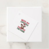 Weihnachtsweihnachtsfest der Kuh aus dem Bauernhof Geschenkanhänger (Beispiel)