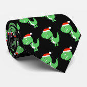 Weihnachtsweihnachtsfest Dinosaur Dino Krawatte (Gerollt)