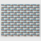 Weihnachtsweihnachtsfest - gekacheltes Party Geschenkpapier (Flach)