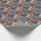 Weihnachtsweihnachtsfest mit Kätzchen Geschenkpapier (Ecke)