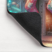 Weihnachtsweihnachtsfest mit Kätzchen Mousepad (Ecke)