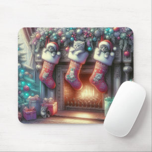 Weihnachtsweihnachtsfest mit Kätzchen Mousepad