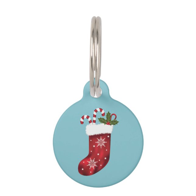 Weihnachtsweihnachtsfest mit Süßspeisen und Holoca Haustiermarke (Vorderseite)